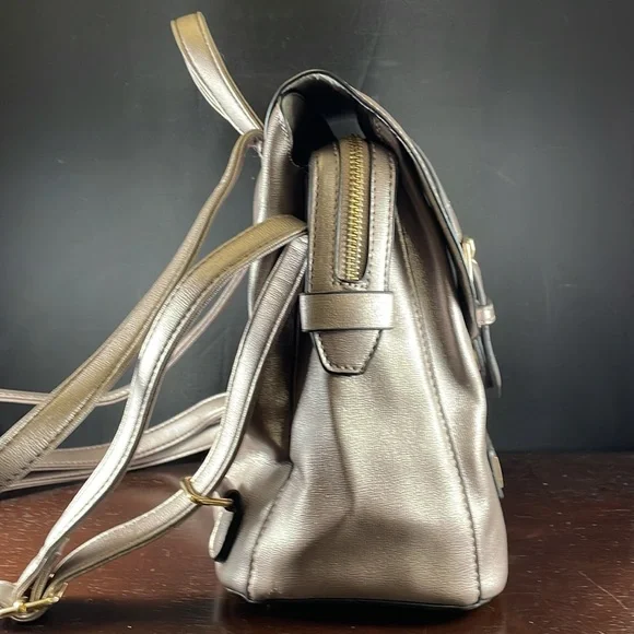 Andrew Marc New York shimmer gold mini backpack - Picture 3 of 7